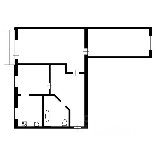 2-к кв. Татарстан, Казань ул. Халезова, 34 (58.0 м) - Фото 1