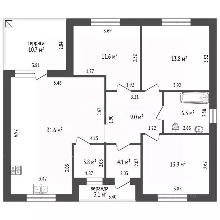 Дом в Белгородская область, Белгород Засечная ул., 38 (115 м) - Фото 1