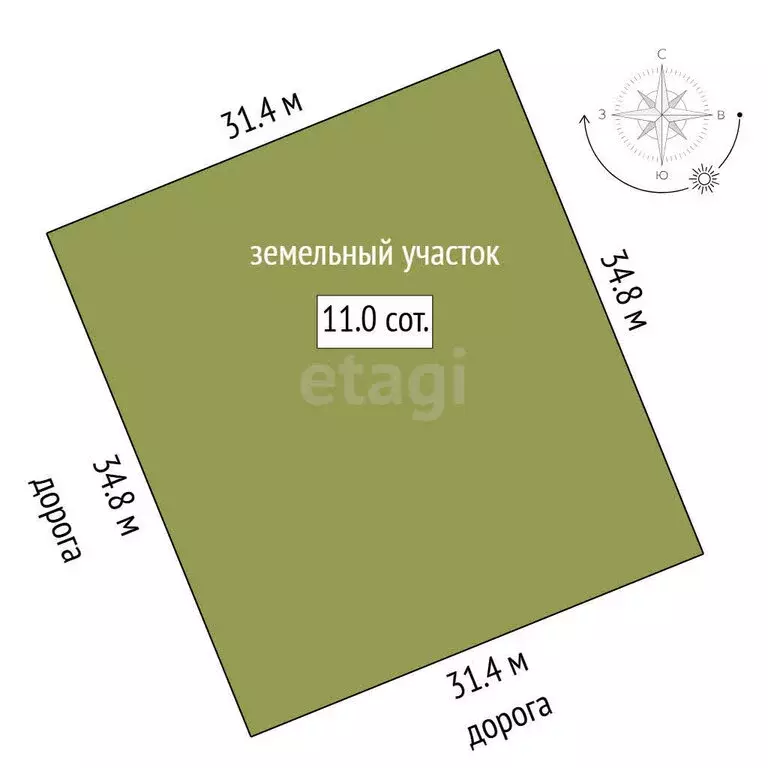 Участок в Тюмень, ТОО Ембаевское (11 м) - Фото 1