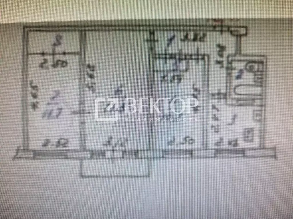 3-к. квартира, 57 м, 2/5 эт. - Фото 0