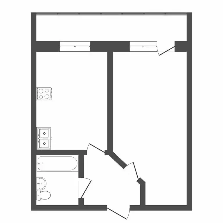1-комнатная квартира: Тюмень, Солнечный проезд, 7 (35.2 м) - Фото 0