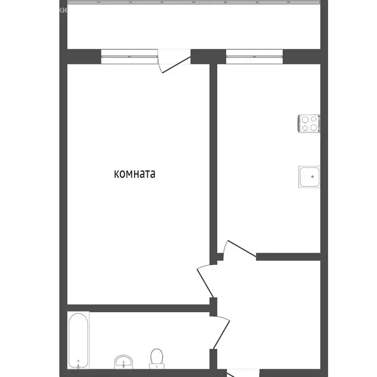 1-комнатная квартира: Улан-Удэ, Столбовая улица, 38 (50 м) - Фото 0