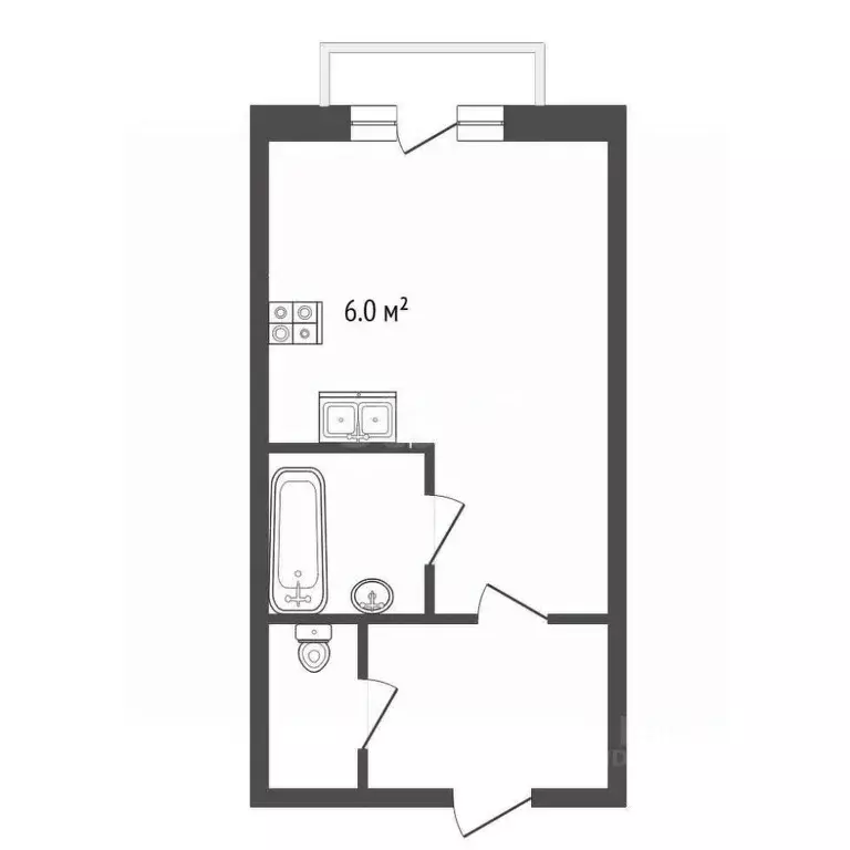 Студия Тамбовская область, Тамбов проезд 1-й Школьный, 9 (33.0 м) - Фото 2