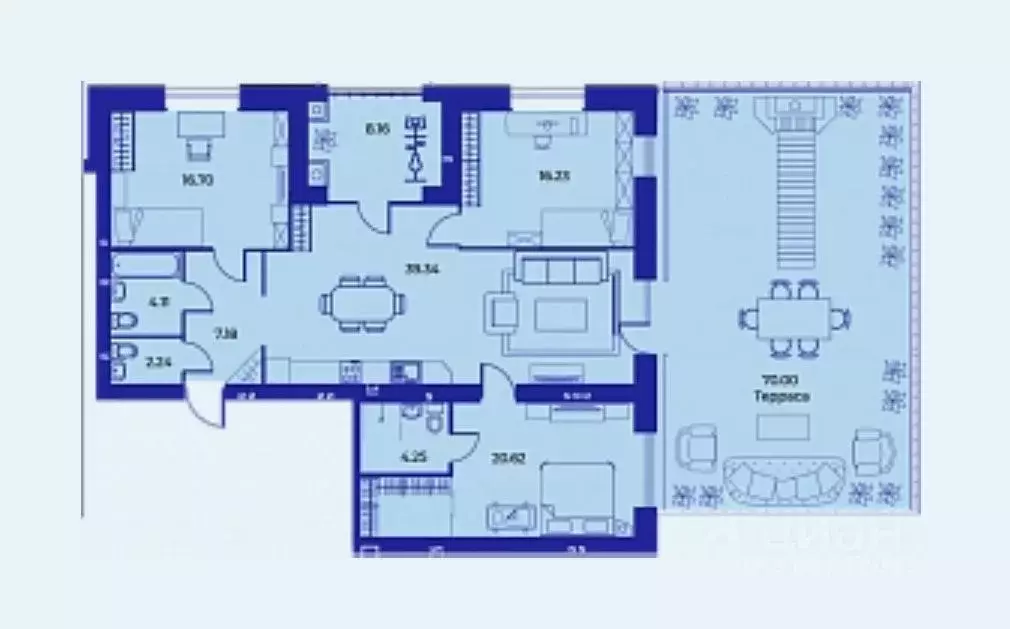 3-к кв. Брянская область, Брянск Резиденция Гринпарк жилой комплекс ... - Фото 1