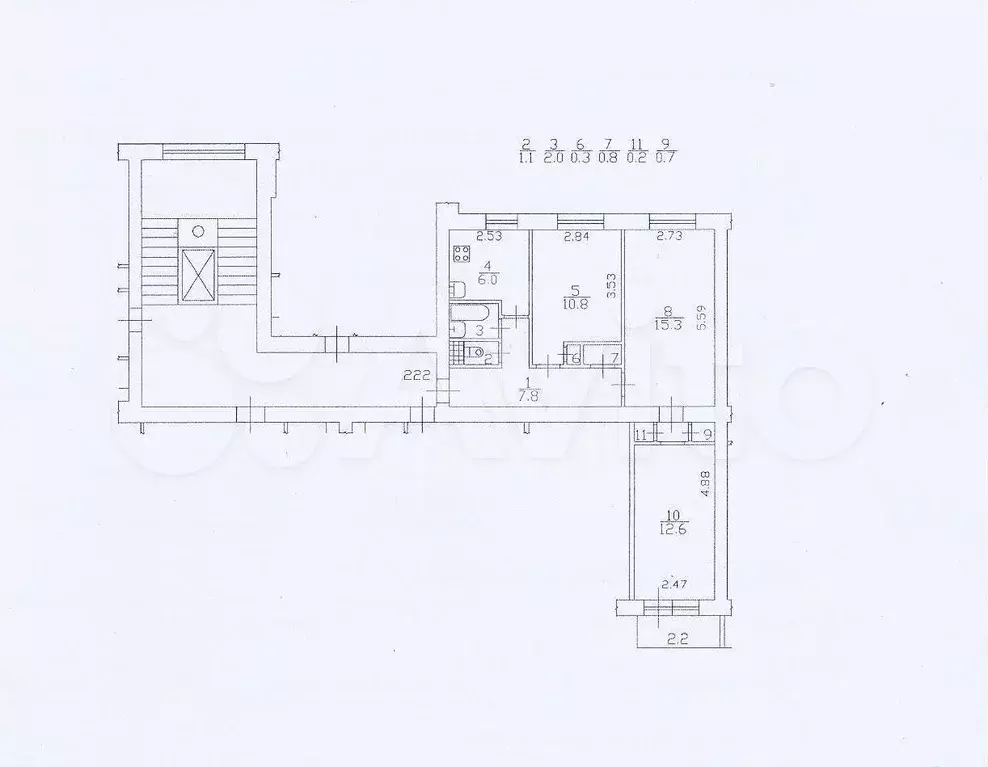 3-к. квартира, 57 м, 4/9 эт. - Фото 0