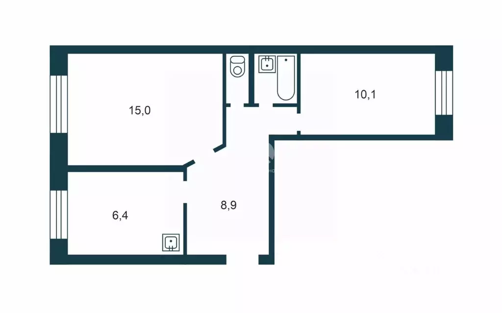 2-к кв. Новосибирская область, Бердск ул. Микрорайон, 63 (44.1 м) - Фото 2