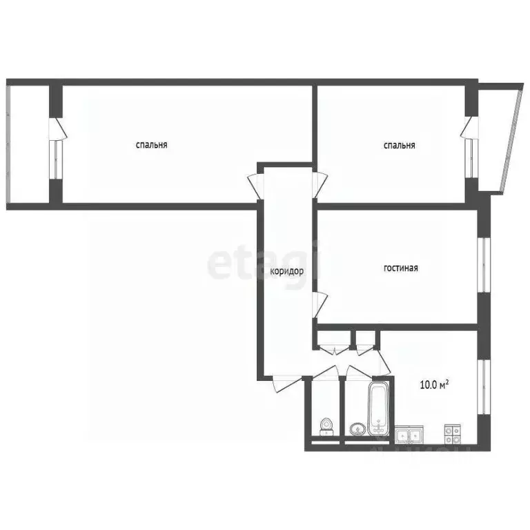 3-к кв. Ростовская область, Ростов-на-Дону ул. Максима Горького, 186 ... - Фото 2