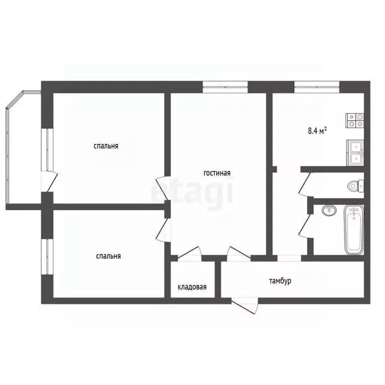 3-к кв. Пермский край, Пермь ул. Лякишева, 9 (65.4 м) - Фото 0