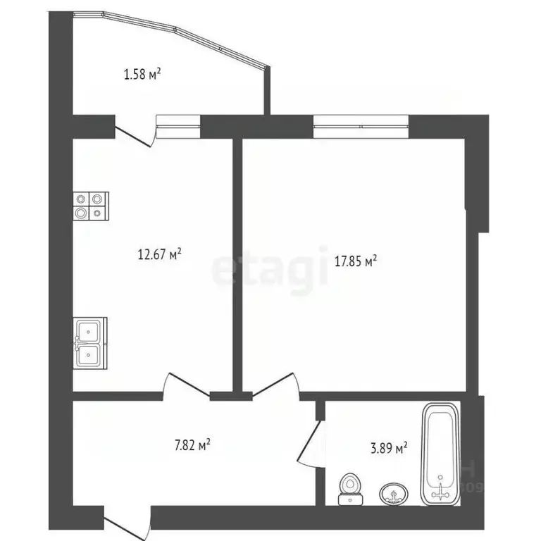 1-к кв. Мордовия, Саранск просп. Российской Армии, 10 (43.0 м) - Фото 1