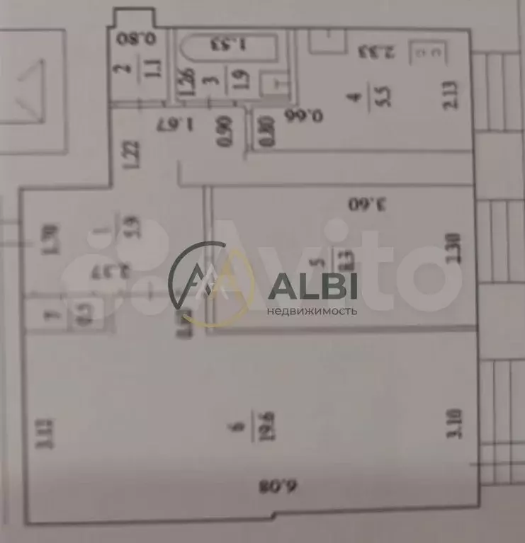 2-к. квартира, 42,8 м, 5/9 эт. - Фото 0