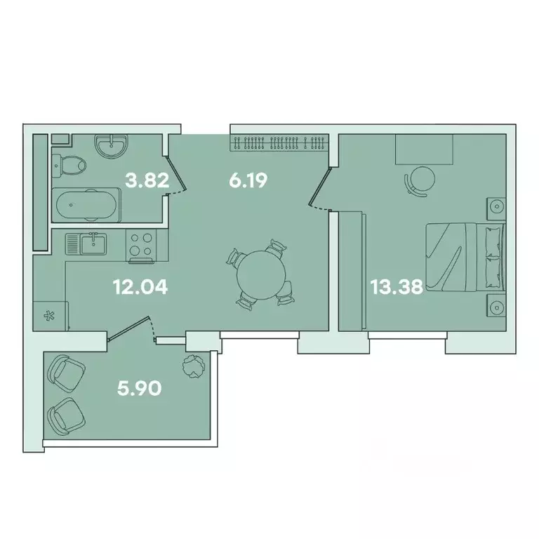 1-к кв. Иркутская область, Иркутск ул. Петрова, 16 (41.33 м) - Фото 0