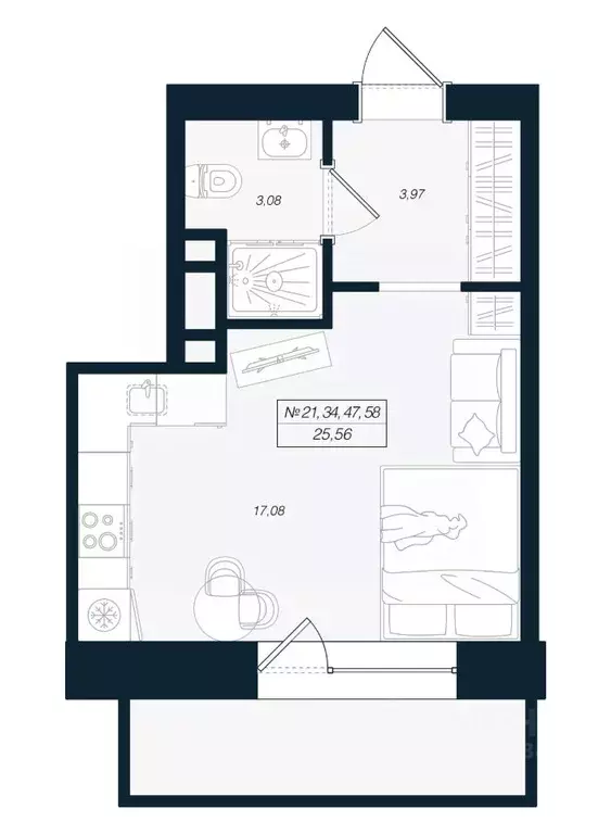 Студия Ленинградская область, Выборгский район, Рощино пгт ул. ... - Фото 1