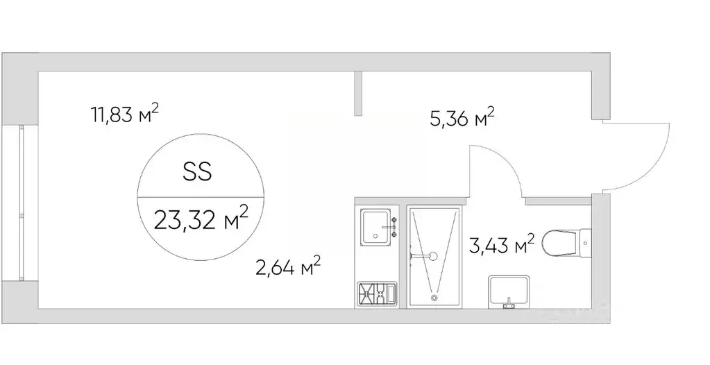 Студия Москва Н айс Лофт жилой комплекс (23.5 м) - Фото 1