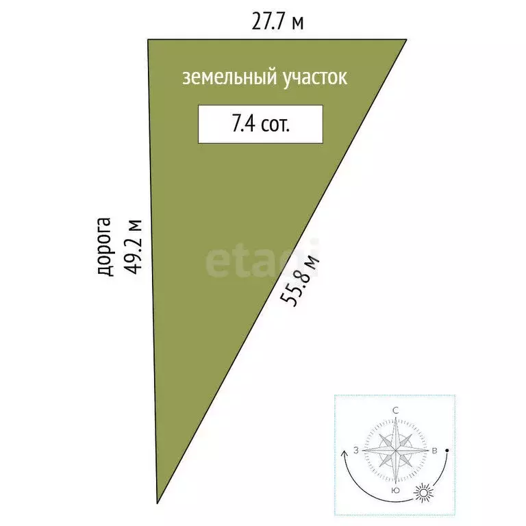Участок в Кострома, СНТ Струя-2 (7.4 м) - Фото 0