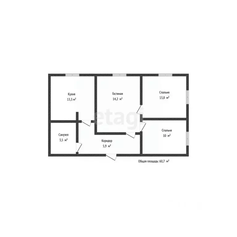 3-к кв. Адыгея, Майкоп Крестьянская ул., 358 (60.7 м) - Фото 2