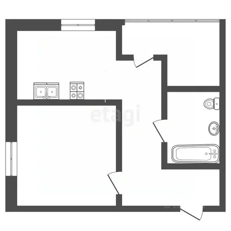 1-к кв. Тюменская область, Тобольск 15-й мкр, 16 (25.5 м) - Фото 2