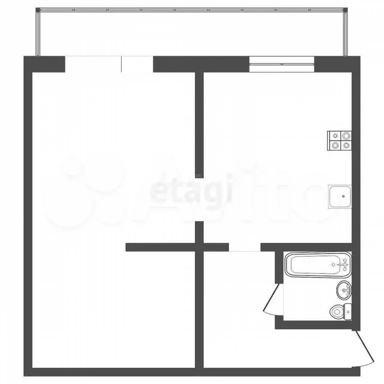 1-к. квартира, 36 м, 8/9 эт. - Фото 0