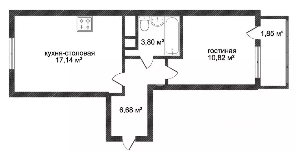 1-к кв. Ханты-Мансийский АО, Сургут ул. Семена Билецкого, 7 (40.29 м) - Фото 0