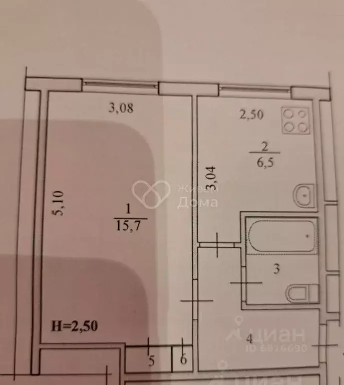 1-к кв. Волгоградская область, Волгоград ул. Хользунова, 40 (30.0 м) - Фото 1