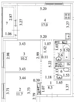 2-комнатная квартира: Екатеринбург, Отрадная улица, 1 (52 м) - Фото 1