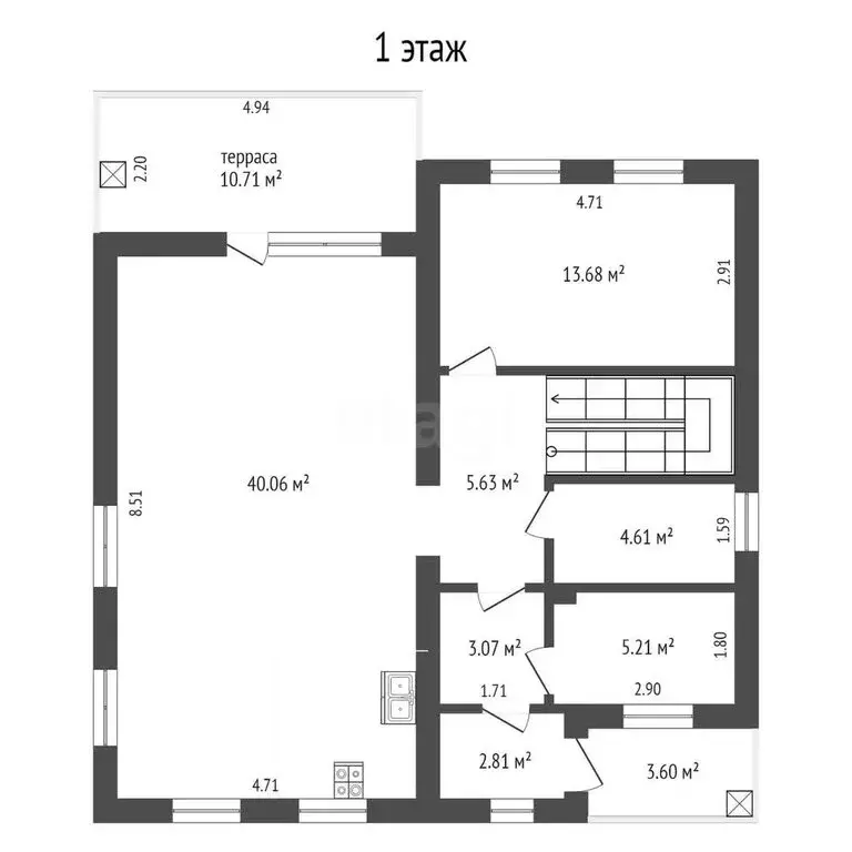 Дом в деревня Падерина, Тенистая улица (154 м) - Фото 1