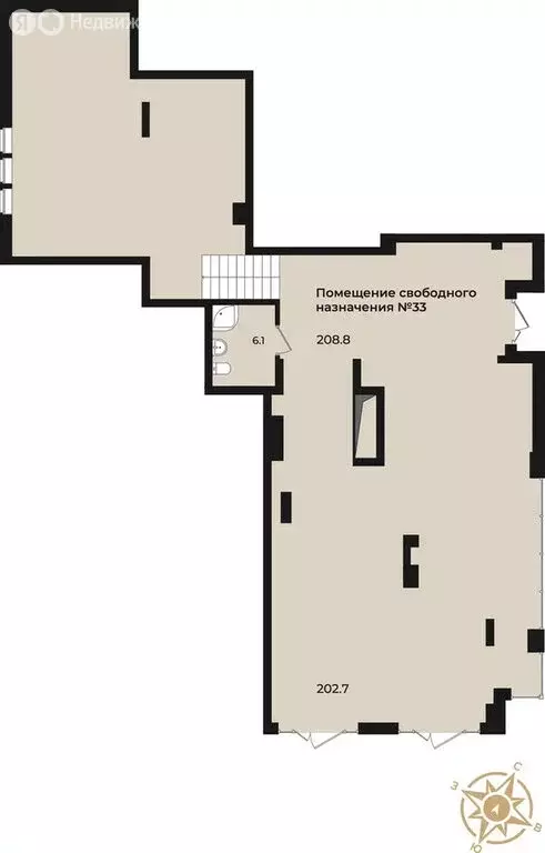 Помещение свободного назначения (208.8 м) - Фото 1