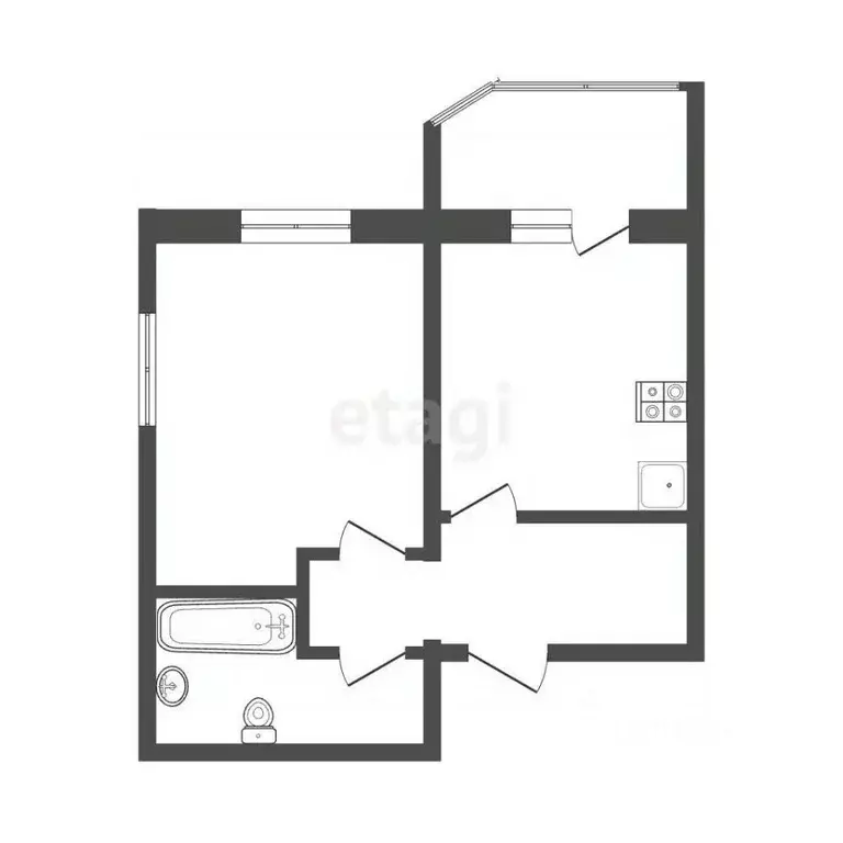 1-к кв. Тверская область, Тверь ул. Склизкова, 116к3 (42.6 м) - Фото 2
