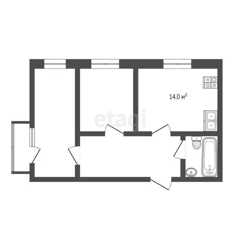 2-комнатная квартира: Муром, улица Экземплярского, 10 (63.4 м) - Фото 0