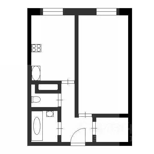 1-к кв. Санкт-Петербург ул. Латышских Стрелков, 15к1 (41.4 м) - Фото 1