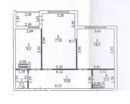 2-к. квартира, 59,5 м, 3/7 эт. - Фото 0