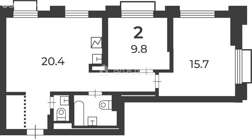 2-комнатная квартира: Москва, 2-й Тушинский проезд, 1 (59.8 м) - Фото 1
