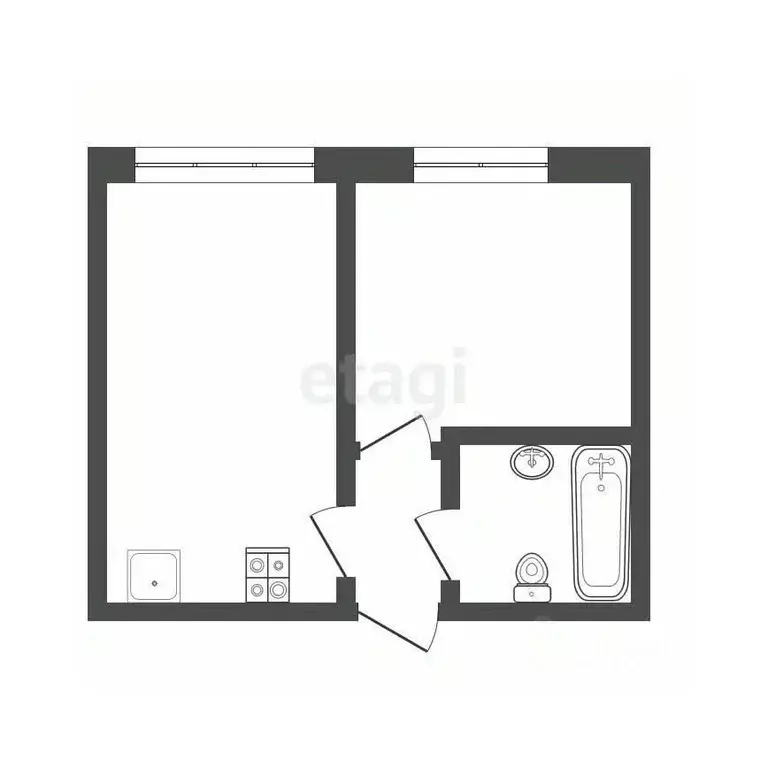 1-к кв. Смоленская область, Смоленск пер. 2-й Краснофлотский, 42 (33.3 ... - Фото 1