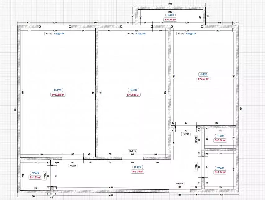 2-к кв. Санкт-Петербург просп. Обуховской обороны, 197 (49.1 м) - Фото 2