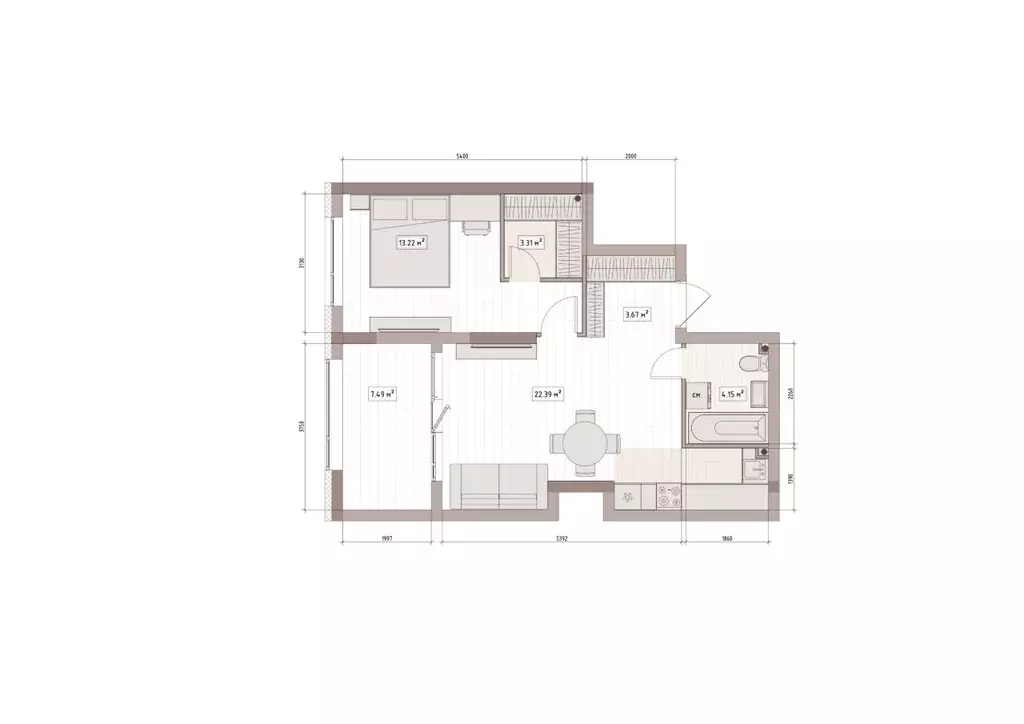 2-к кв. Кемеровская область, Кемерово Уютный Квартал жилой комплекс ... - Фото 0