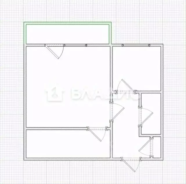 1-к кв. Пензенская область, Пенза ул. Карпинского, 50 (32.1 м) - Фото 2