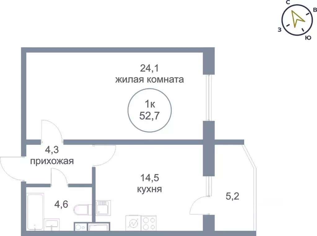 1-к кв. Ханты-Мансийский АО, Нефтеюганск 6-й мкр, Сияние жилой ... - Фото 0