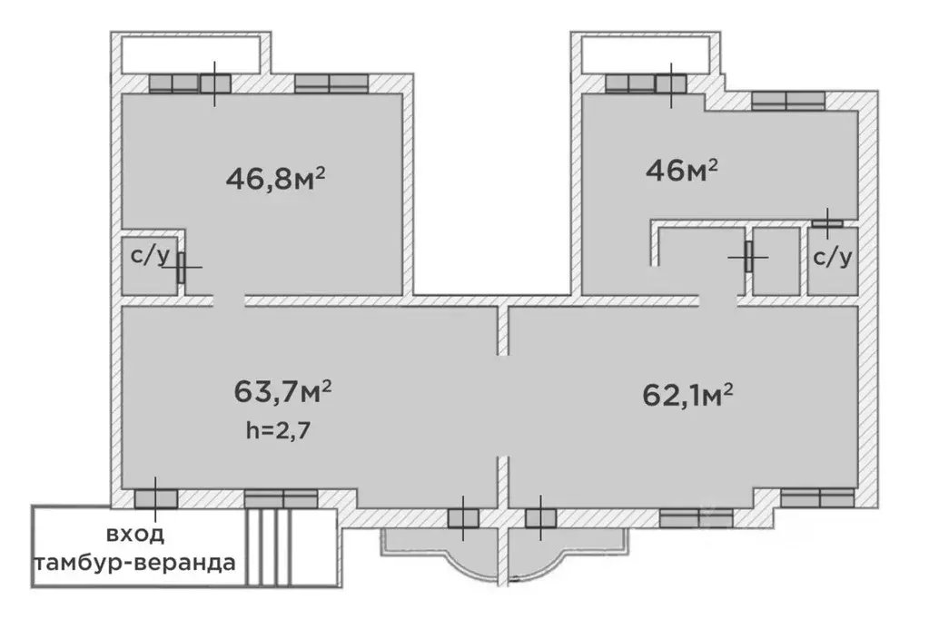 Офис в Тюменская область, Тюмень Олимпийская ул., 9/3 (221 м) - Фото 1