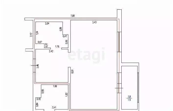 Студия Оренбургская область, Оренбург ул. Автомобилистов, 13 (34.0 м) - Фото 2