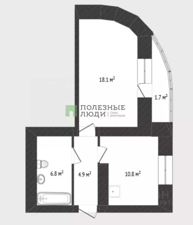 1-к кв. Красноярский край, Красноярск ул. Академика Киренского, 41 ... - Фото 2