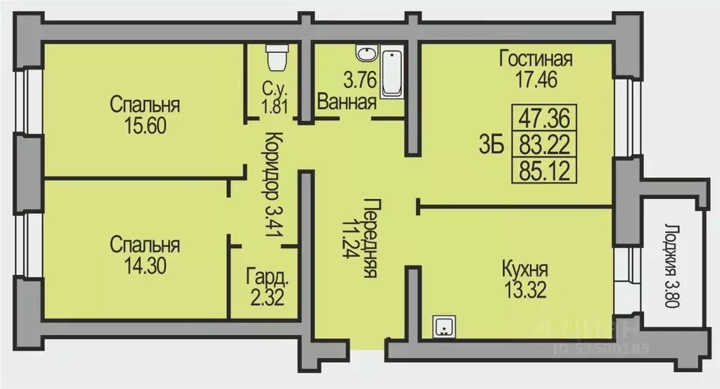 3-к кв. Новосибирская область, Бердск ул. Салаирская, 10 (85.12 м) - Фото 0