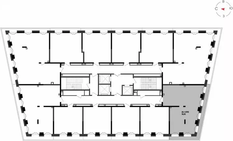2-комнатная квартира: Казань, ЖК Яналиф (78.93 м) - Фото 1