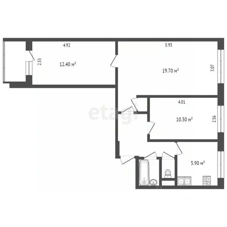 3-к кв. Москва Медынская ул., 2К3 (57.8 м) - Фото 1