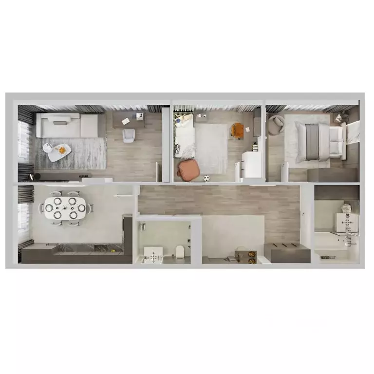 3-к кв. Омская область, Омск ул. 5-я Северная, 123 (86.8 м) - Фото 1