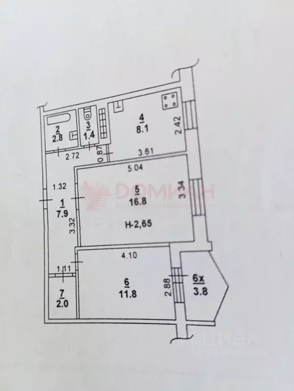 2-к кв. Ростовская область, Ростов-на-Дону Вятская ул., 67 (50.8 м) - Фото 1