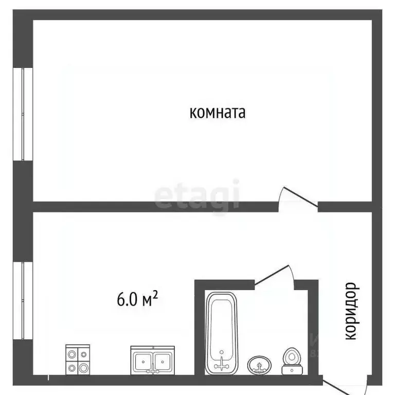 1-к кв. Московская область, Воскресенск городской округ, с. Косяково ... - Фото 2