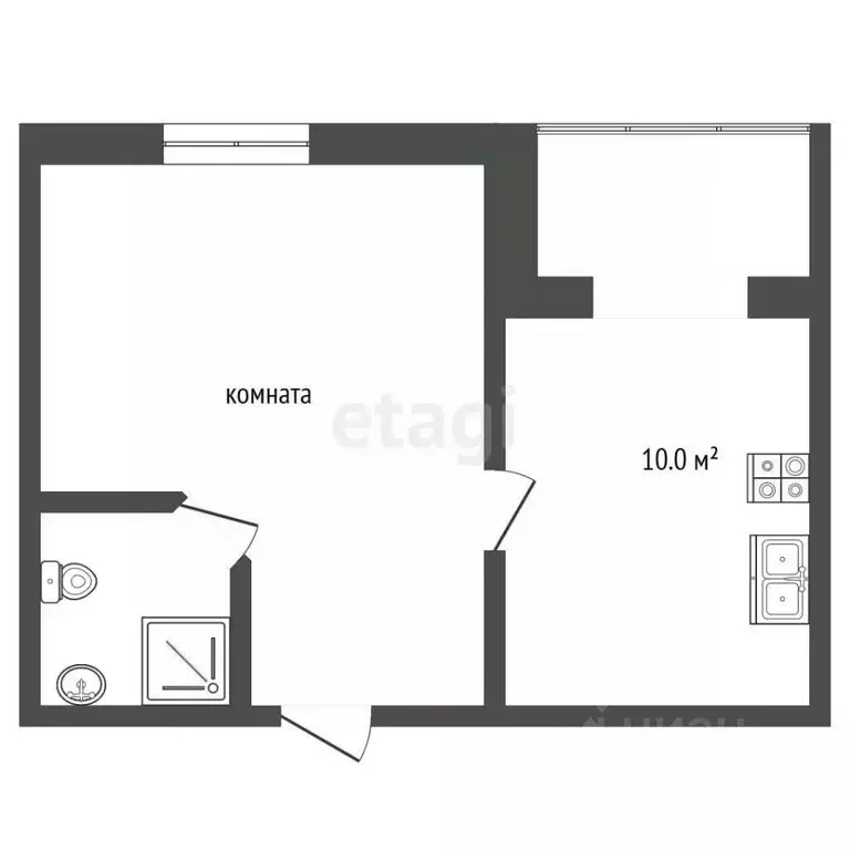 1-к кв. Крым, Евпатория ул. Толстого, 38А (38.1 м) - Фото 2