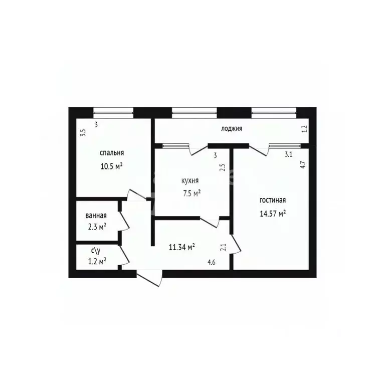 2-к кв. Дагестан, Дербент ул. Саида Габиева, 26 (54.0 м) - Фото 2