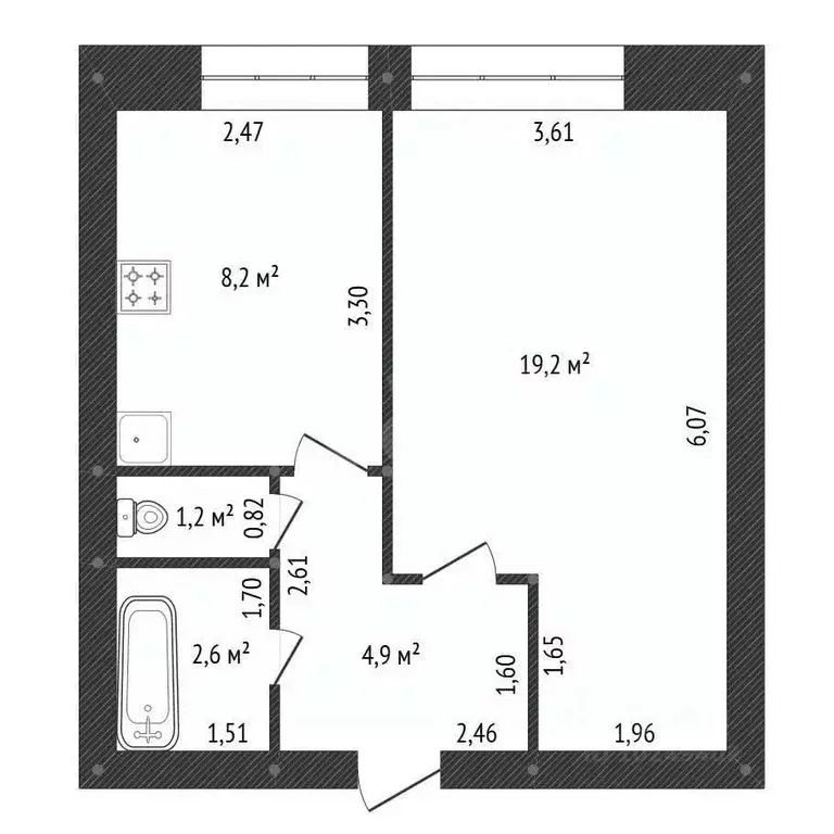 1-к кв. Башкортостан, Уфа ул. Мингажева, 158 (36.1 м) - Фото 2