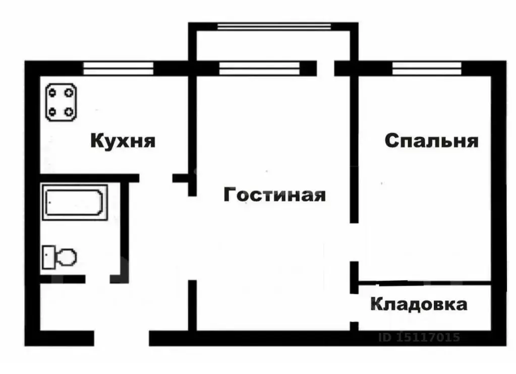 2-к кв. Свердловская область, Екатеринбург ул. Ильича, 46 (47.0 м) - Фото 1