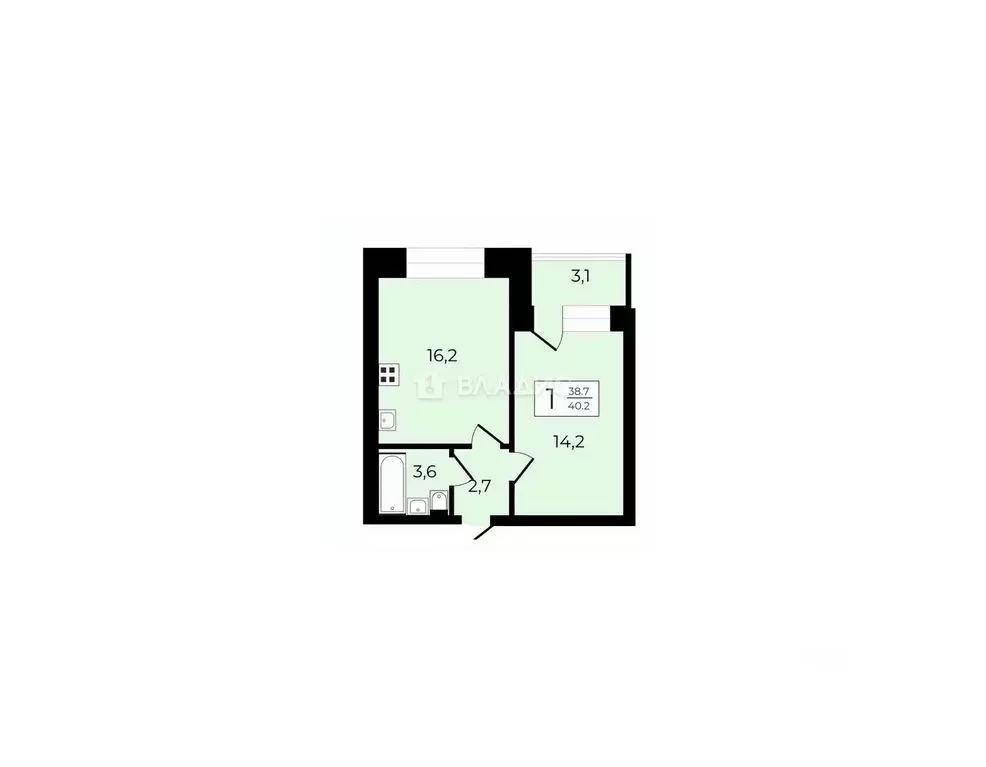 1-к кв. Владимирская область, Суздаль Советская ул., 65 (40.2 м) - Фото 1